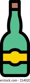 Wine Vector illustration on a transparent background.Premium quality symmbols.Stroke vector icon for concept and graphic design. 