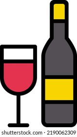 wine Vector illustration on a transparent background.Premium quality symmbols.Stroke vector icons for concept and graphic design.