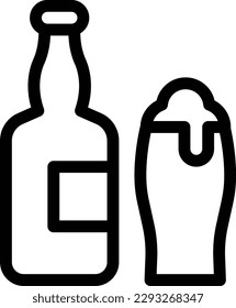 wine Vector illustration on a transparent background.Premium quality symbols.Thin line vector icon for concept and graphic design.