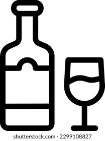 wine Vector illustration on a transparent background. Premium quality symmbols. Thin line vector icons for concept and graphic design.