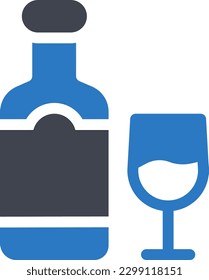wine Vector illustration on a transparent background. Premium quality symmbols. Glyphs vector icons for concept and graphic design.