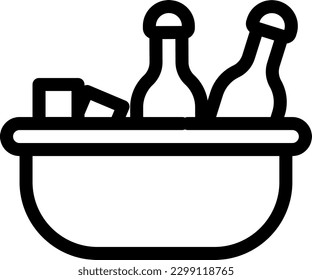 ilustración de vino Vector sobre un fondo transparente. Símbolos de calidad superior. Iconos vectoriales de línea delgada para el diseño de conceptos y gráficos.