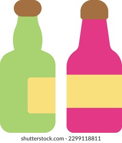 wine Vector illustration on a transparent background. Premium quality symmbols. Line Color vector icons for concept and graphic design. 
