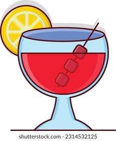 wine  Vector illustration on a transparent background. Premium quality symmbols. Vector line flat icons for concept and graphic design.