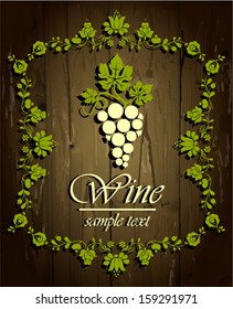 wine vector label 