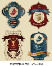 Wine vector labels