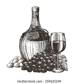 wine vector logo design template. liqueur or alcohol drink icon.