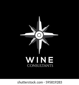 Wine vector logo design template. Bio winery label