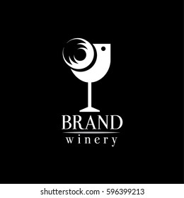 Wine vector logo design template
