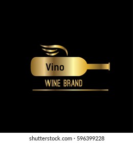Wine vector logo design template
