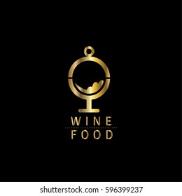 Wine vector logo design template