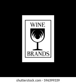 Wine vector logo design template