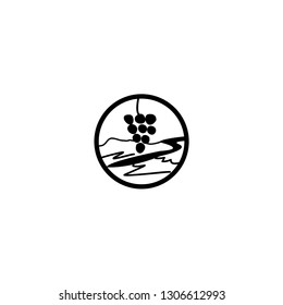Wine vector logo design. Winery logo.