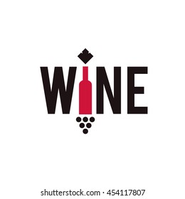 Wine vector logo.Winery symbol.