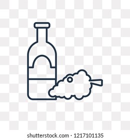 Wine vector outline icon isolated on transparent background, high quality linear Wine transparency concept can be used web and mobile