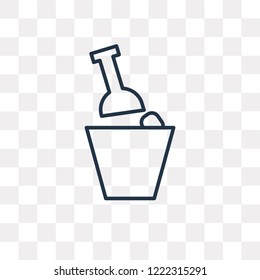 Wine vector outline icon isolated on transparent background, high quality linear Wine transparency concept can be used web and mobile