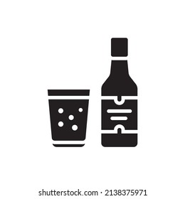 Wine vector Solid Icon Design illustration. Easter Symbol on White background EPS 10 File