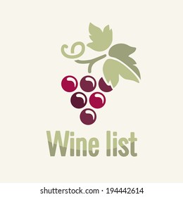 Wine vintage grapes label background 