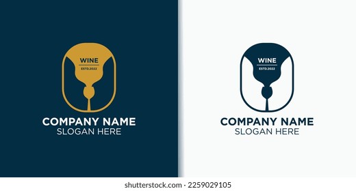 wine vintage logo vector, bar and restaurant logo inspiration