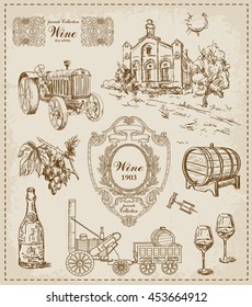 wine. vintage set