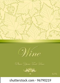 Wine White Elegant Label