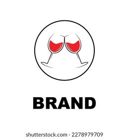 wine, winery logo or icon, emblem, label for menu design restaurant or cafe, lettering vector illustration