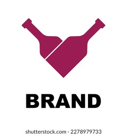 wine, winery logo or icon, emblem, label for menu design restaurant or cafe, lettering vector illustration