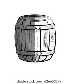 Wine wooden barrel