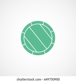 Wine Wooden Barrel Green Flat Icon On White Background