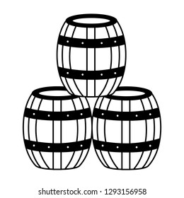 wine wooden barrels