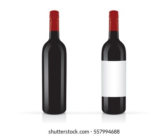 wine for your design and logo Mock Up Vector Template