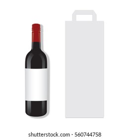 wine for your design and logo Mock Up Vector Template