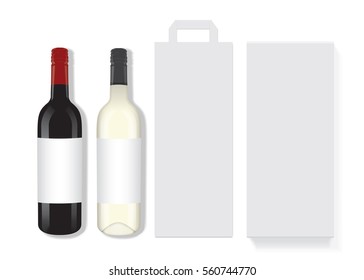 wine for your design and logo Mock Up Vector Template