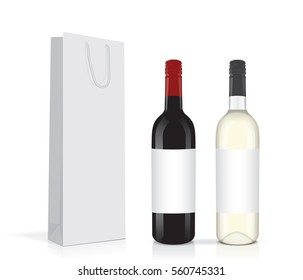wine for your design and logo Mock Up Vector Template
