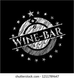 Wine-bar chalk emblem