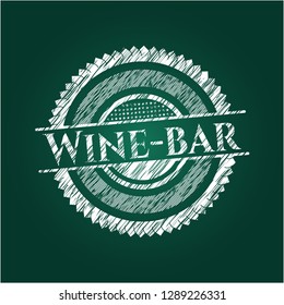 Wine-bar chalkboard emblem