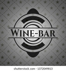 Wine-bar dark icon or emblem