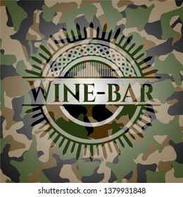Wine-bar on camouflage texture