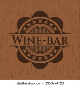 Wine-bar vintage wooden emblem