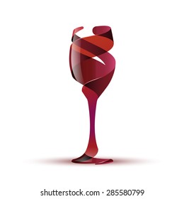 Wineglass, eps10 vector