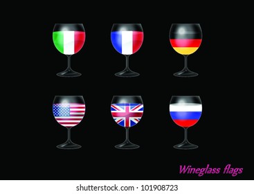 Wineglass flag icons