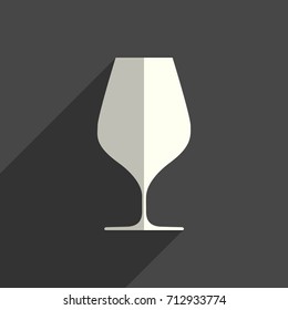 Wineglass flat icons with of shadow. Simple vector illustration