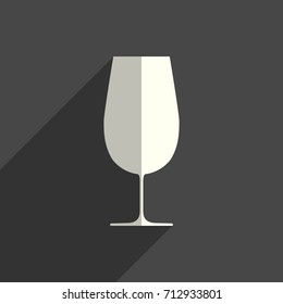 Wineglass flat icons with of shadow. Simple vector illustration