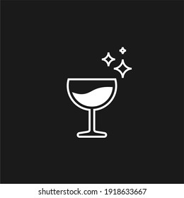 Wineglass flat vector icon. Drink flat vector icon