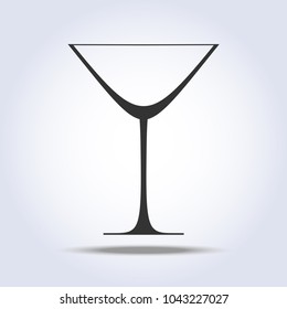 Wineglass goblet object in gray colors