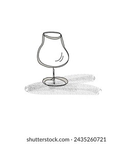 Wineglass - hand painting for a card