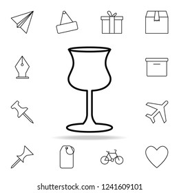 wineglass icon. Detailed set of simple icons. Premium graphic design. One of the collection icons for websites, web design, mobile app