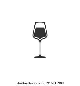 Wineglass. Icon Flat