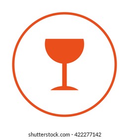 The wineglass icon. Goblet symbol. alcohol icon