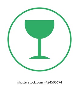 The wineglass icon. Goblet symbol. alcohol icon